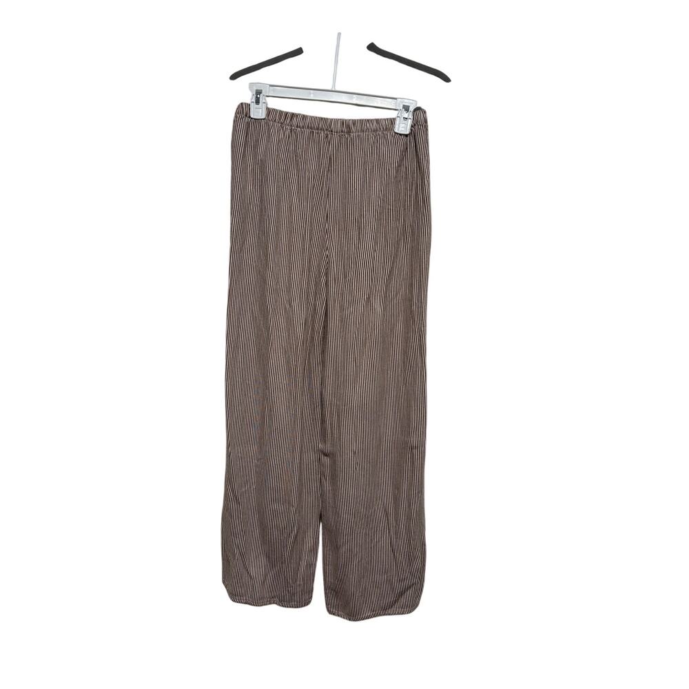 Sienna Sky Striped Drawstring Pants M Brown White - Picture 9 of 9